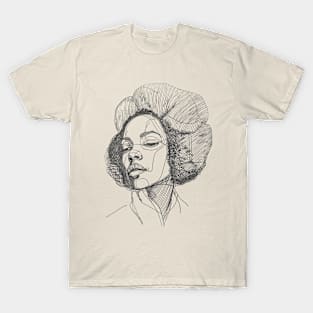 Chalk drawing - woman T-Shirt